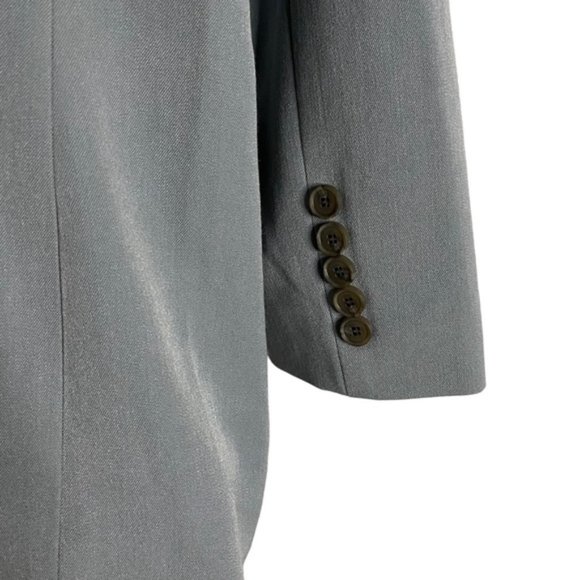 Loing Women's Light Blue Notch Lapel Formal Blazer - Picture 6 of 8